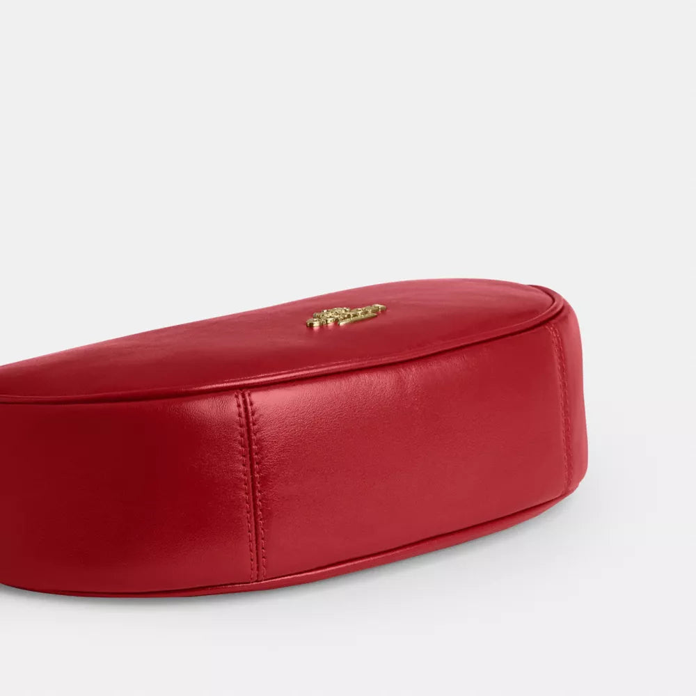 Emily Shoulder Bag - Crinkle Leather/Gold/Poppy