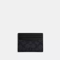 Slim ID Card Case In Signature Canvas - Charcoal/Black