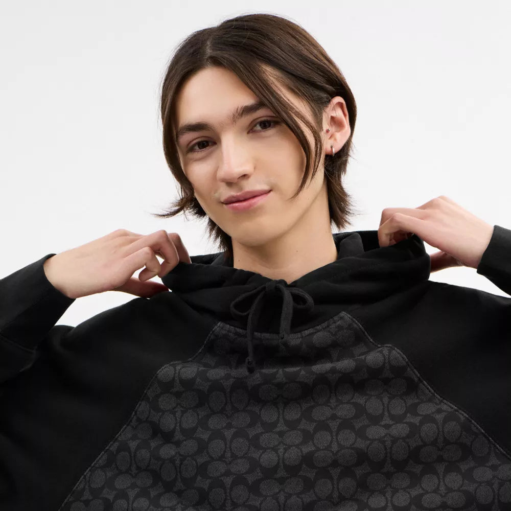 Signature Hoodie In Organic Cotton - Charcoal Signature