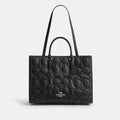 Maggie Tote Bag In Signature Leather - Gold/Black