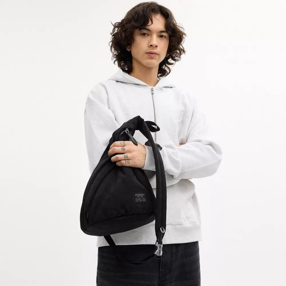 Lachlan Sling In Signature Nylon - Black