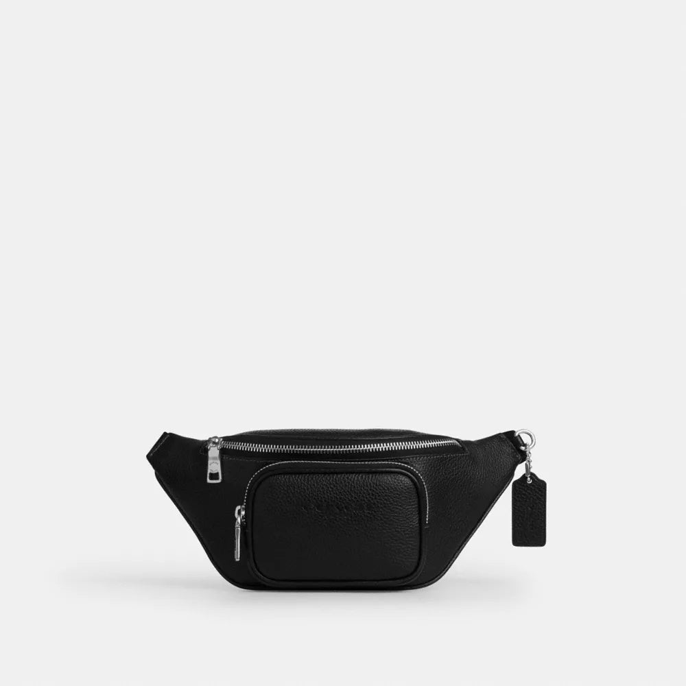 Travis Belt Bag 30 - Pebbled Leather/Silver/BLACK