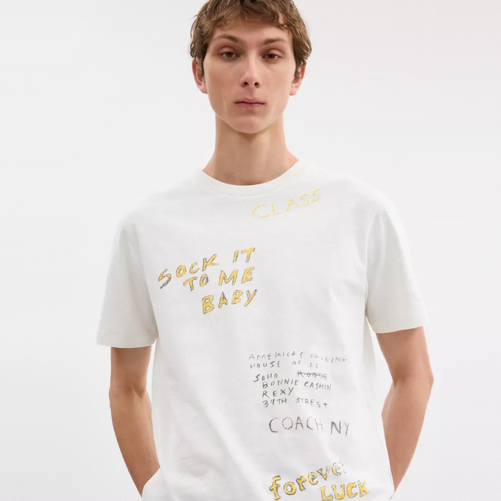 Sketch Print T-Shirt - White