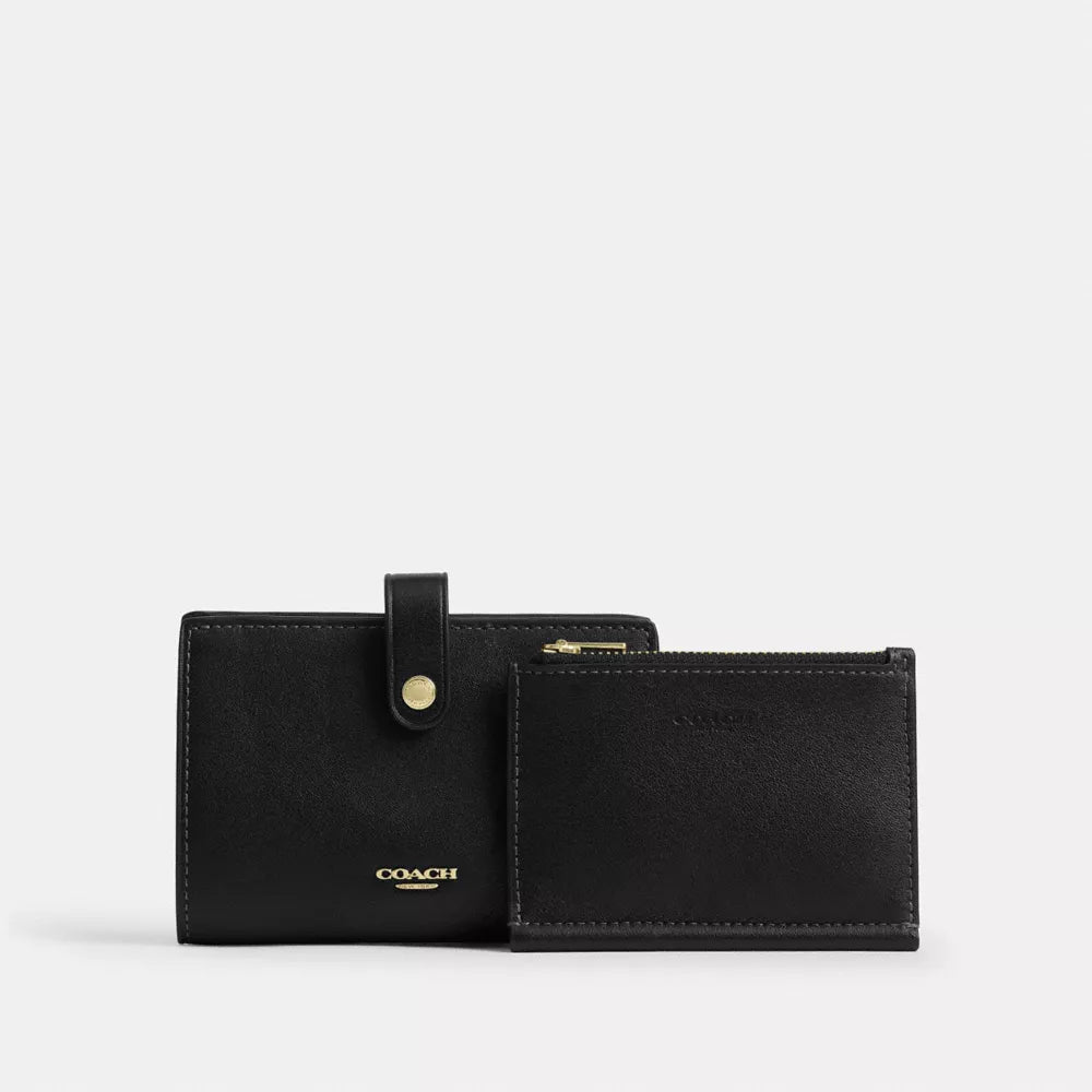 2-In-1 Wallet - Natural Grain Leather/Gold/Black