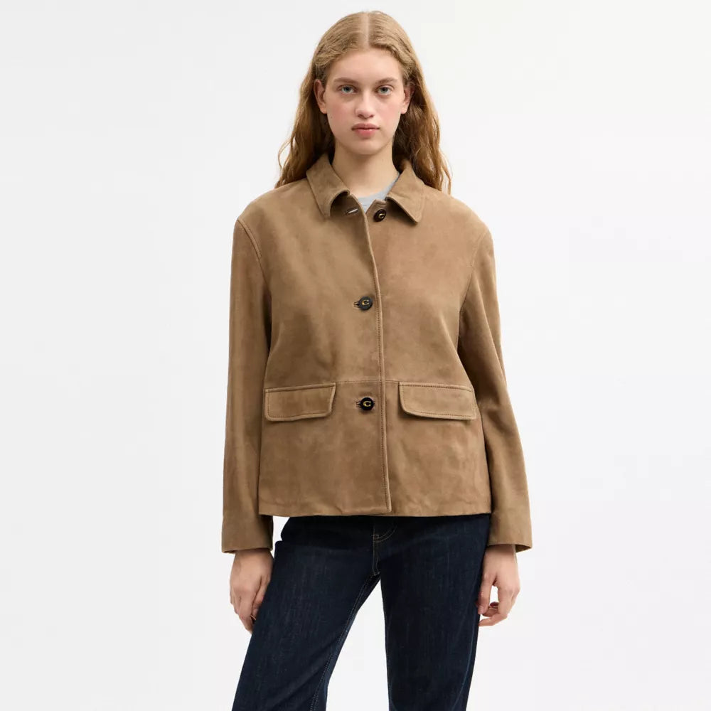 Suede Coat - Umber