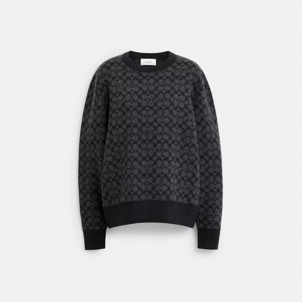 Signature Crewneck Sweater - Charcoal Signature