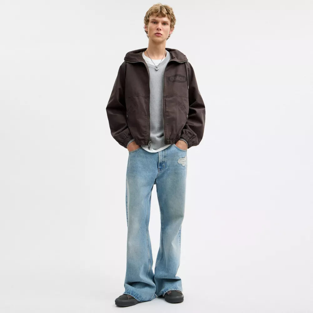 Canvas Zip Jacket - Chestnut