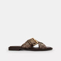 Crisscross Buckle Sandal In Signature Jacquard - Signature Jacquard/Oak/Maple