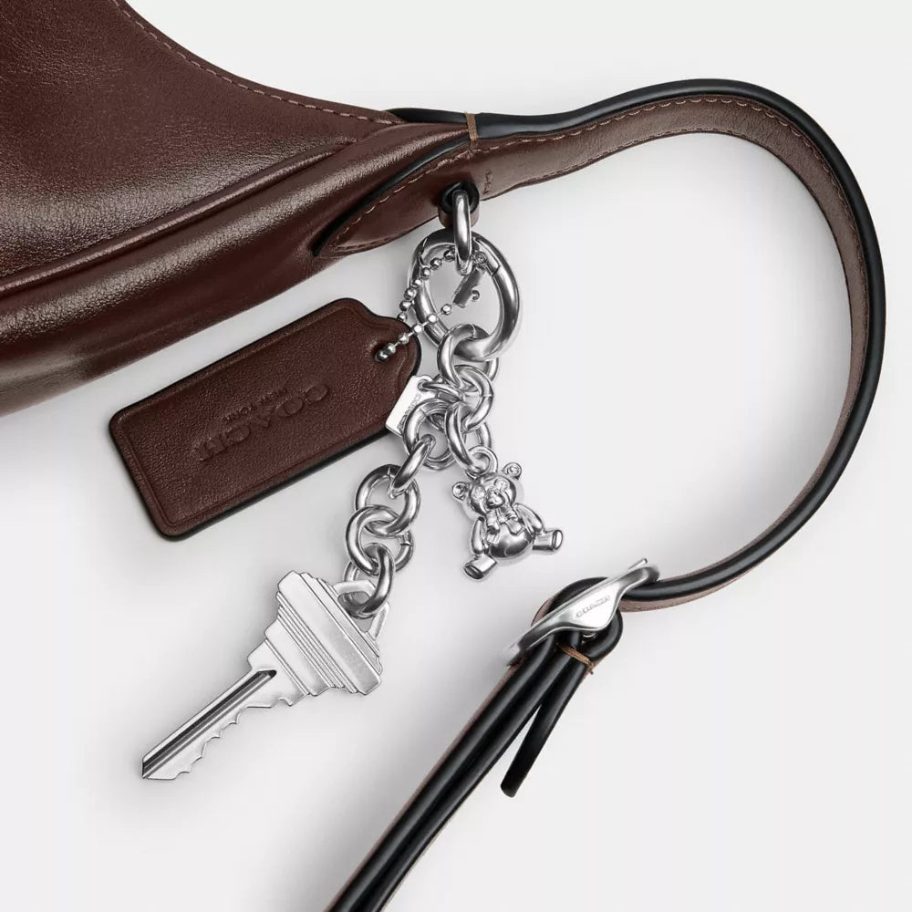 Emily Shoulder Bag - Crinkle Leather/Silver/Maple