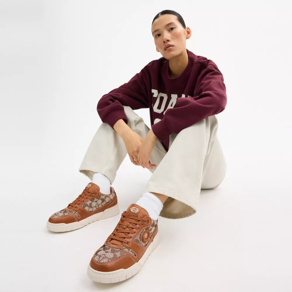 Soho Sneaker In Crystal Signature Jacquard - Cocoa/Burnished Amber