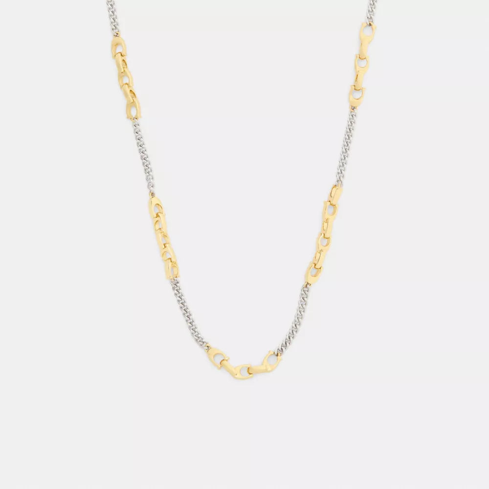 Linked C Necklace - Gold/Silver