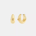 Signature Thick Hoop Earrings - Gold